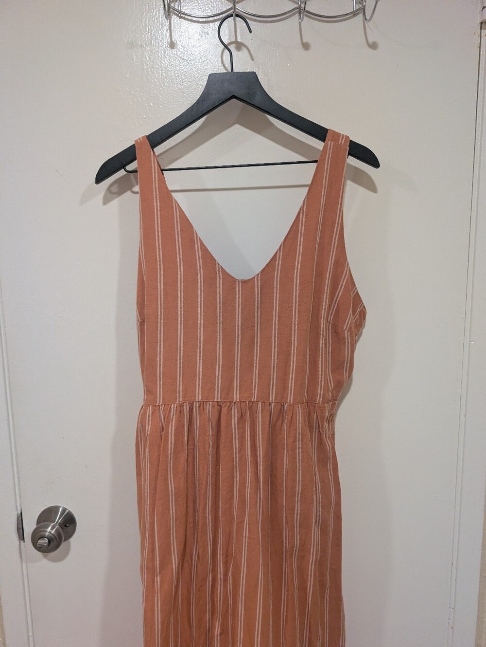Pact Canopy Linen Blend Easy Tank Dress In Hermosa Stripe - Picture 5 of 15